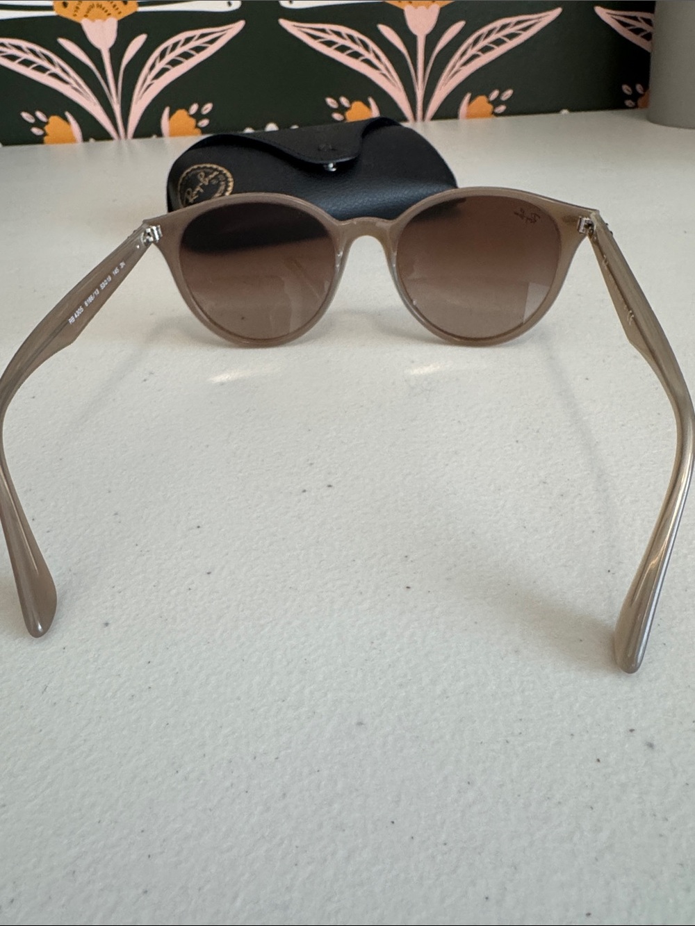 Ray-Ban Women's Taupe Round Sunglasses with Brown Gradient Lenses - Picture 11 of 13